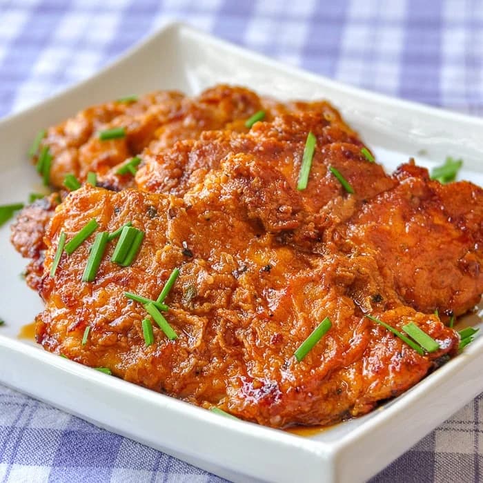 Double Crunch Honey Garlic Chicken Breasts with Crisp Spiced Coating