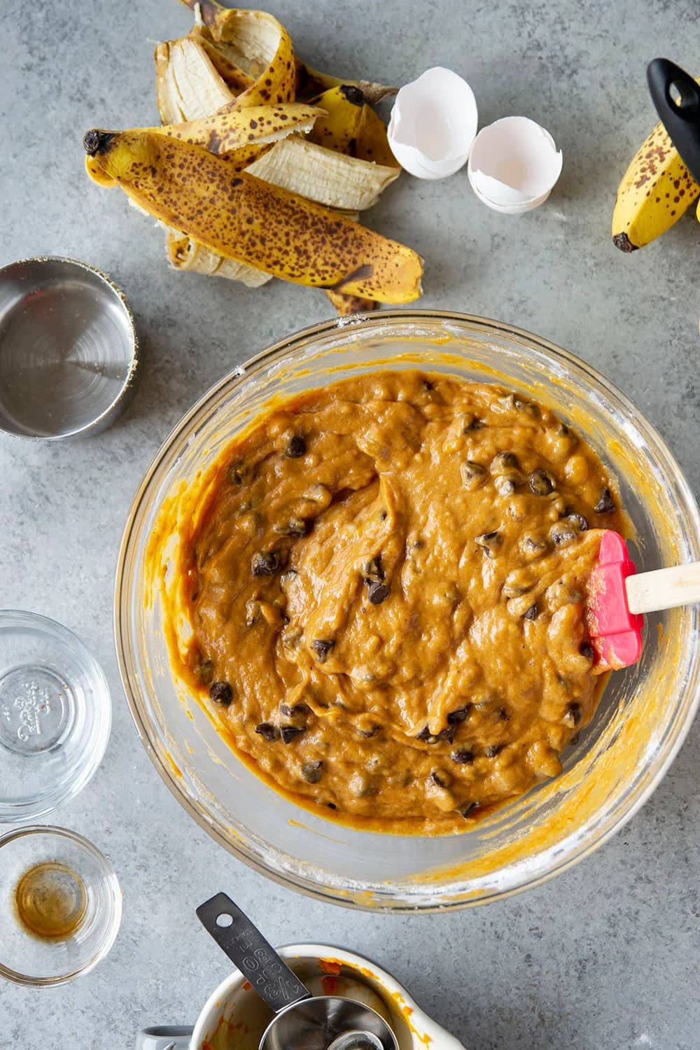Banana Chocolate Chip Pumpkin Bread With Soft Pumpkin-Banana Crumb