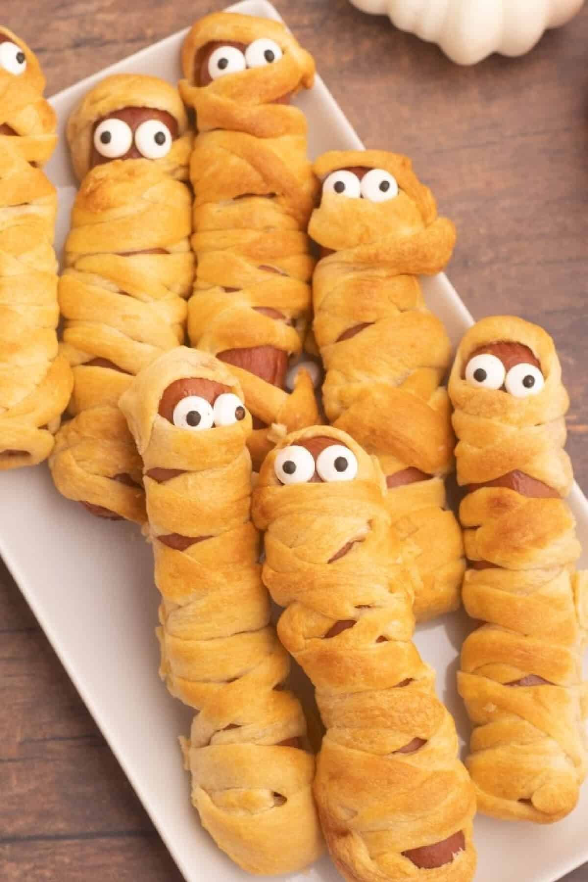 Air Fryer Mummy Dogs with Golden Crescent Dough