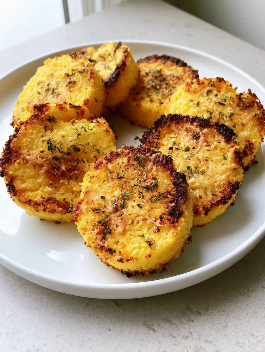 Crispy Parmesan Polenta Rounds with Golden Charred Edges