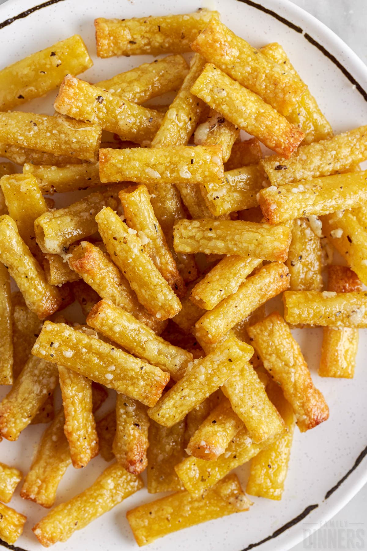 Air Fryer Pasta Chips With Parmesan and Italian Seasoning