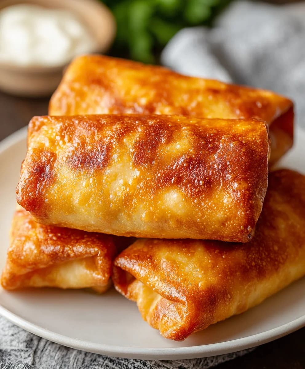 Loaded Cheesy Beef Chimichangas with Crispy Golden Tortillas
