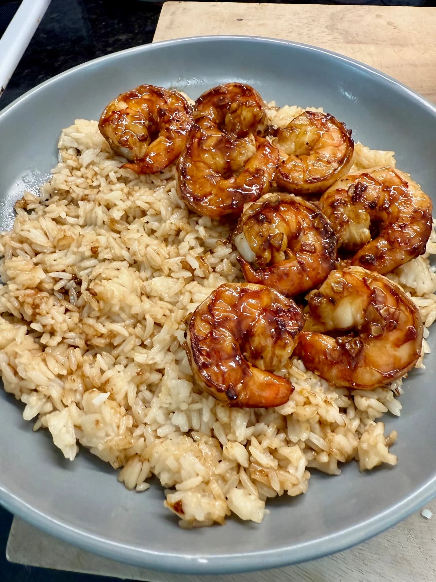 Teriyaki Shrimp Rice Bowls With Garlic Teriyaki Shrimp
