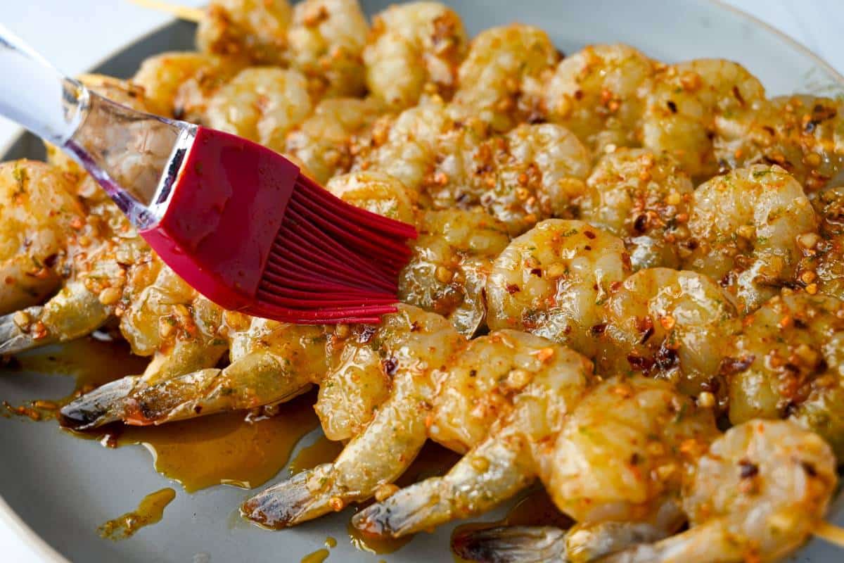 Sriracha Shrimp and Rice Bowl with Grilled Shrimp and Spicy Mayo