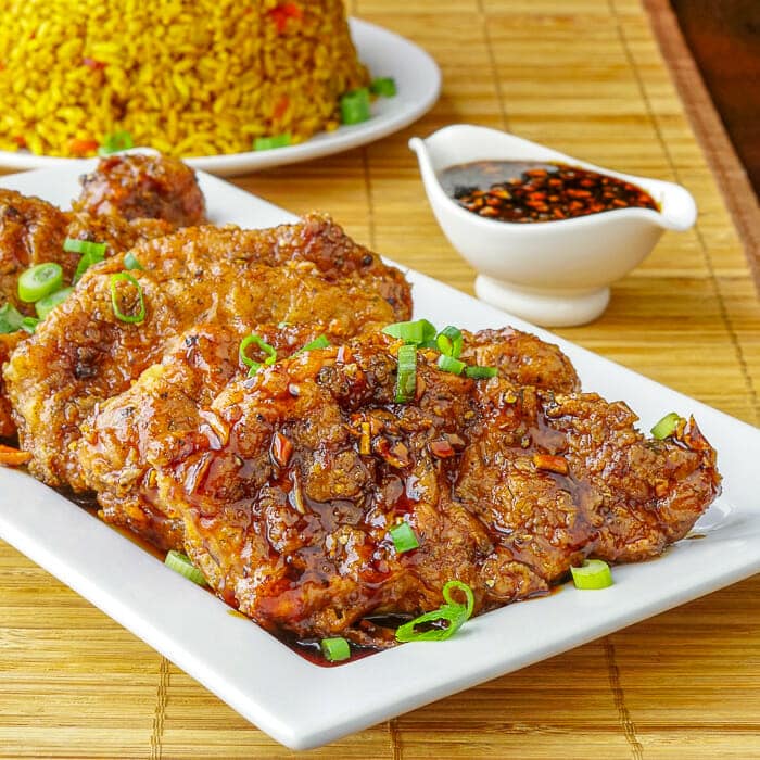 Double Crunch Honey Garlic Chicken Breasts with Crisp Spiced Coating