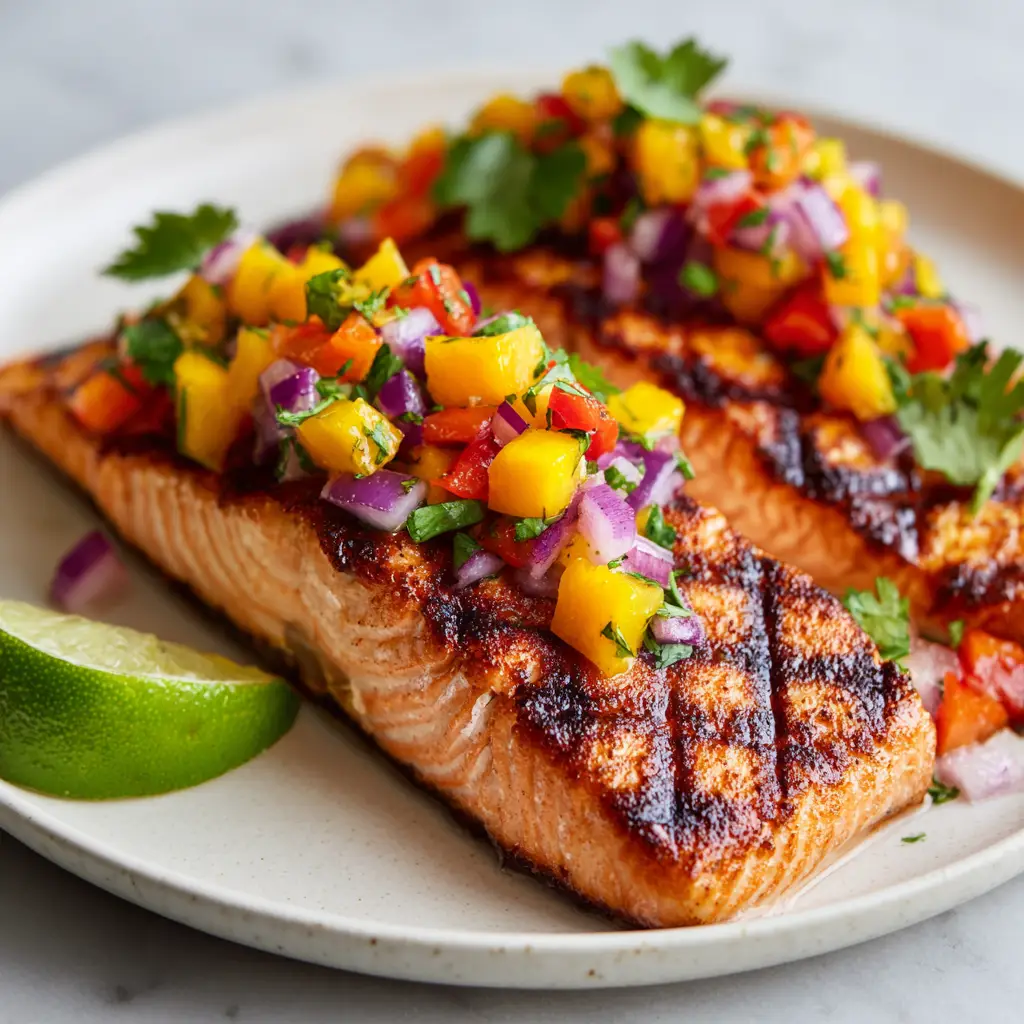 Grilled Salmon with Mango Salsa: Make-Ahead Dinner