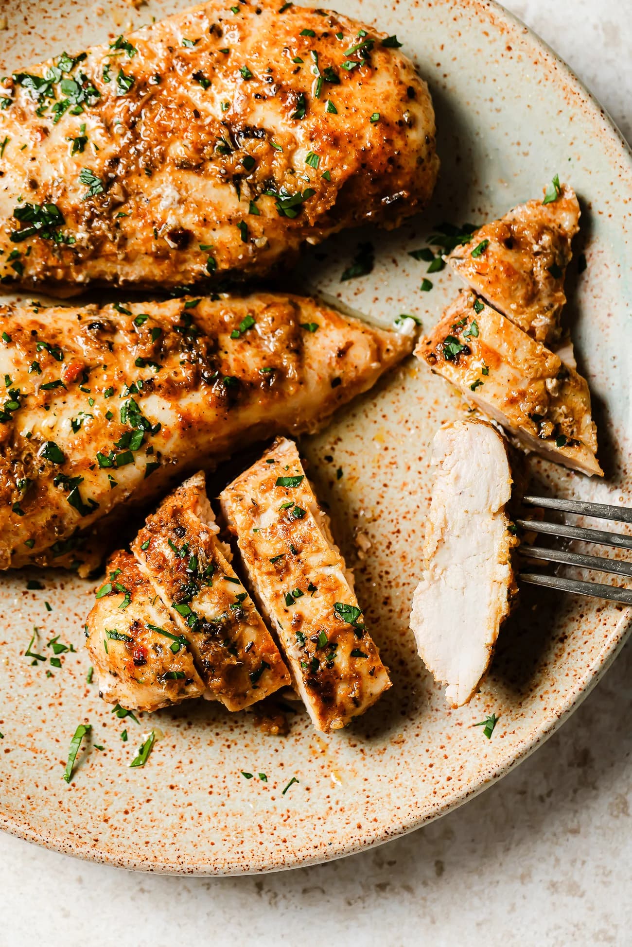 Slow Cooker Chicken Breast with Garlicky Butter Broth