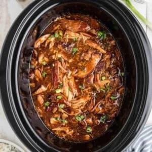Crock Pot Bourbon Chicken with Sweet Tangy Brown Sugar Sauce