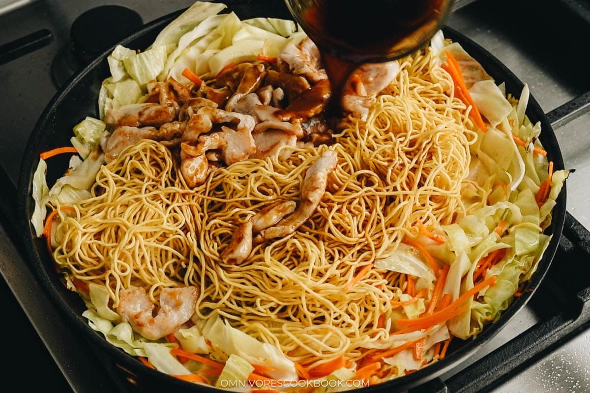 Chicken Chow Mein with Springy Noodles and Glossy Brown Sauce