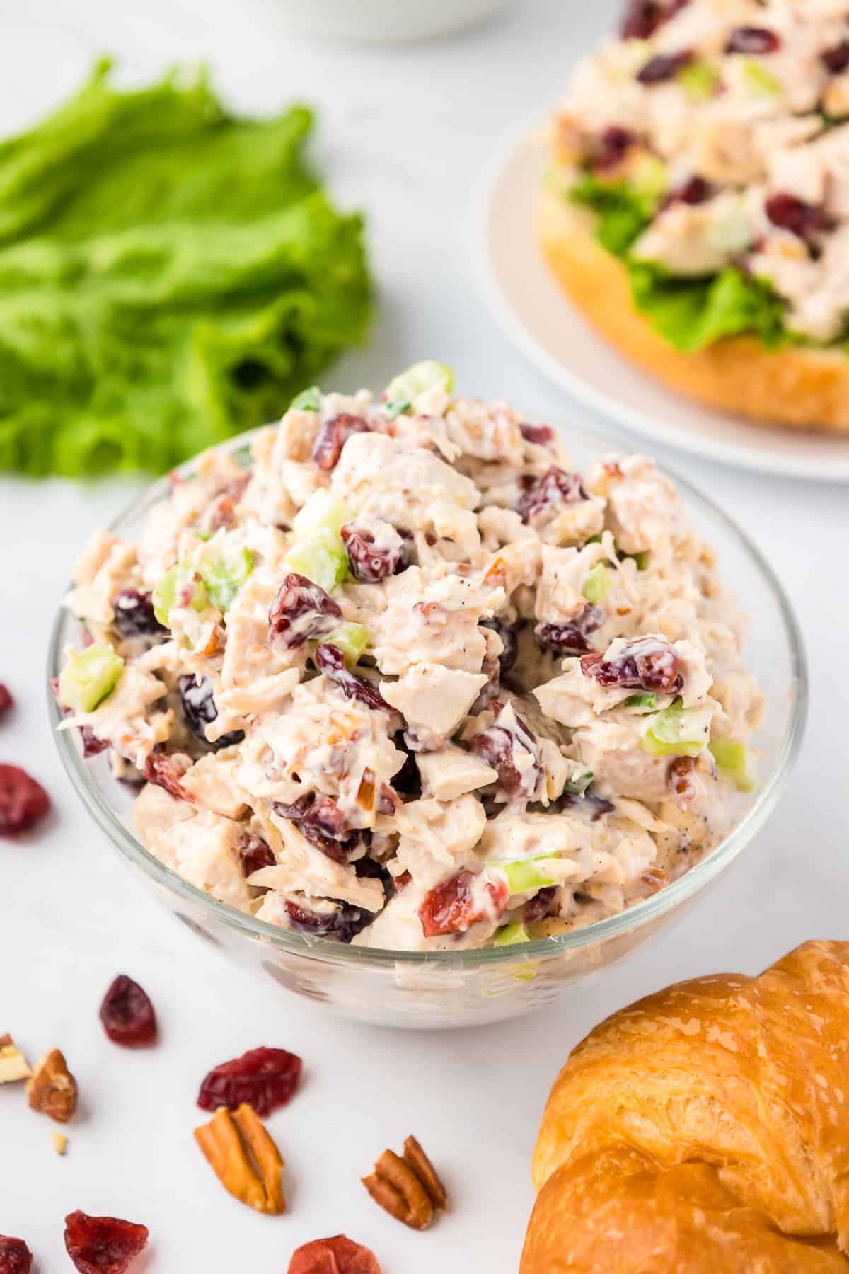 Cranberry Pecan Chicken Salad with Sweet-Tart Cranberries and Crunchy Celery