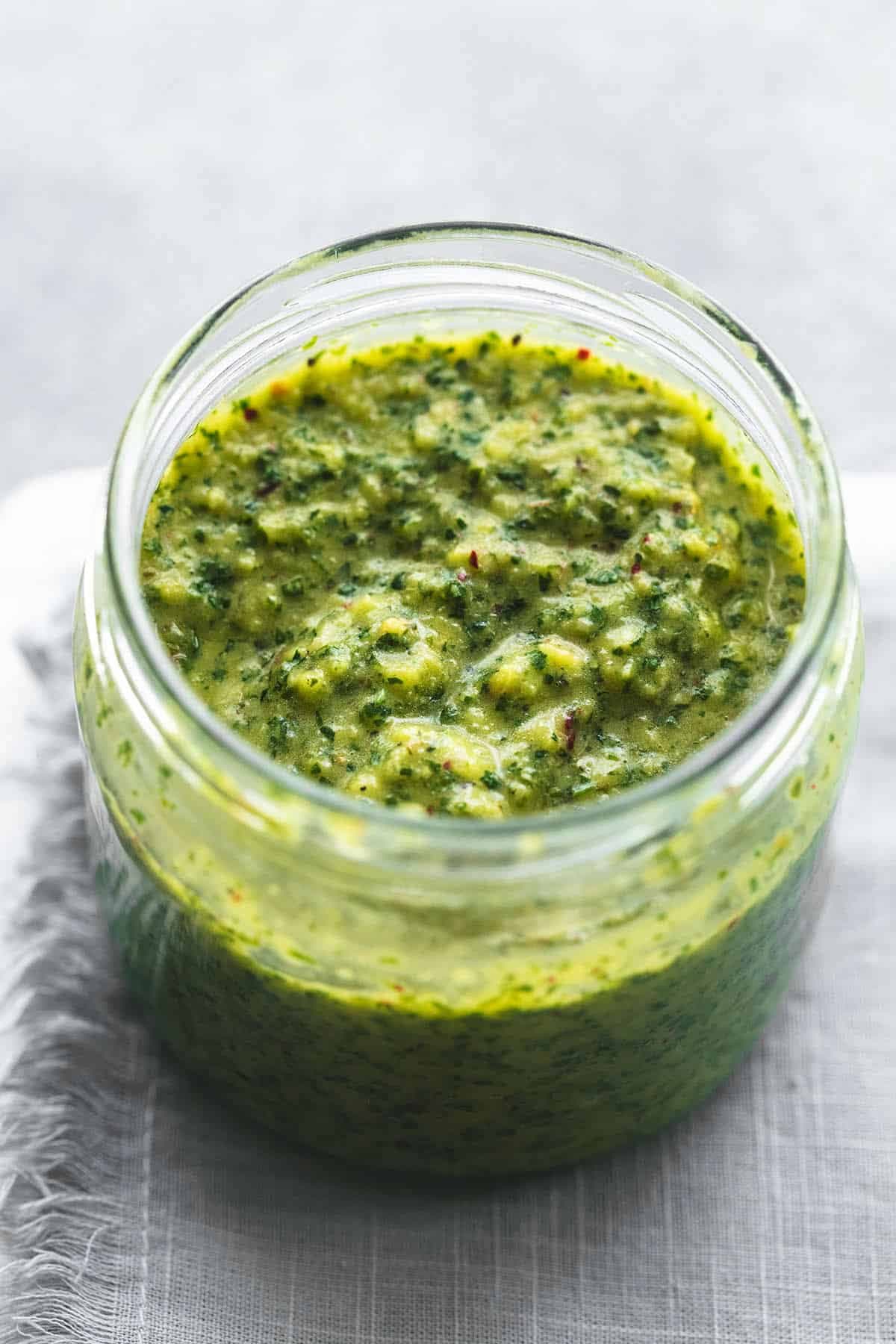 Argentinian Chimichurri Sauce with Fresh Cilantro and Parsley