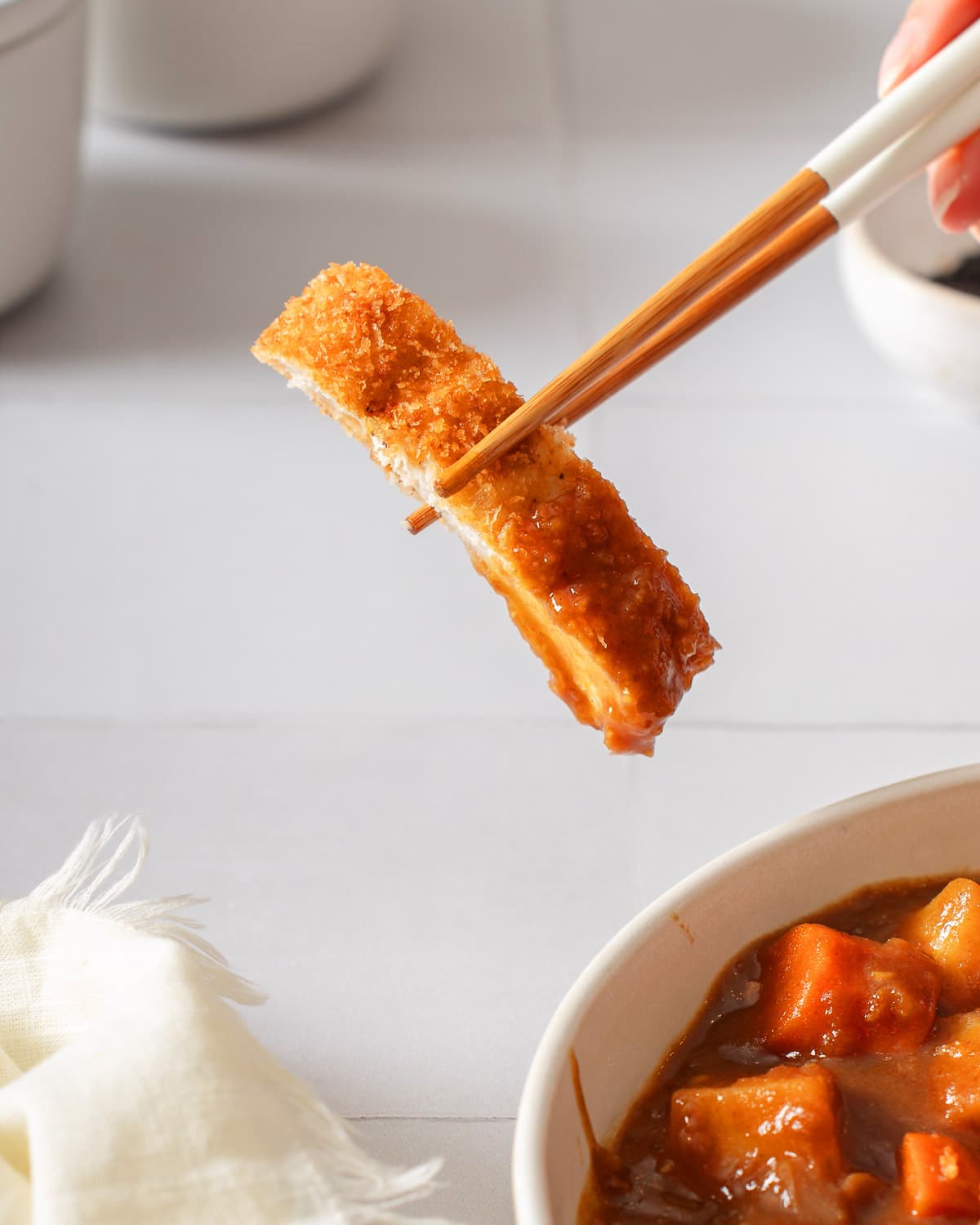 Japanese Katsu Curry with Crispy Panko Chicken and Sweet Apple Curry