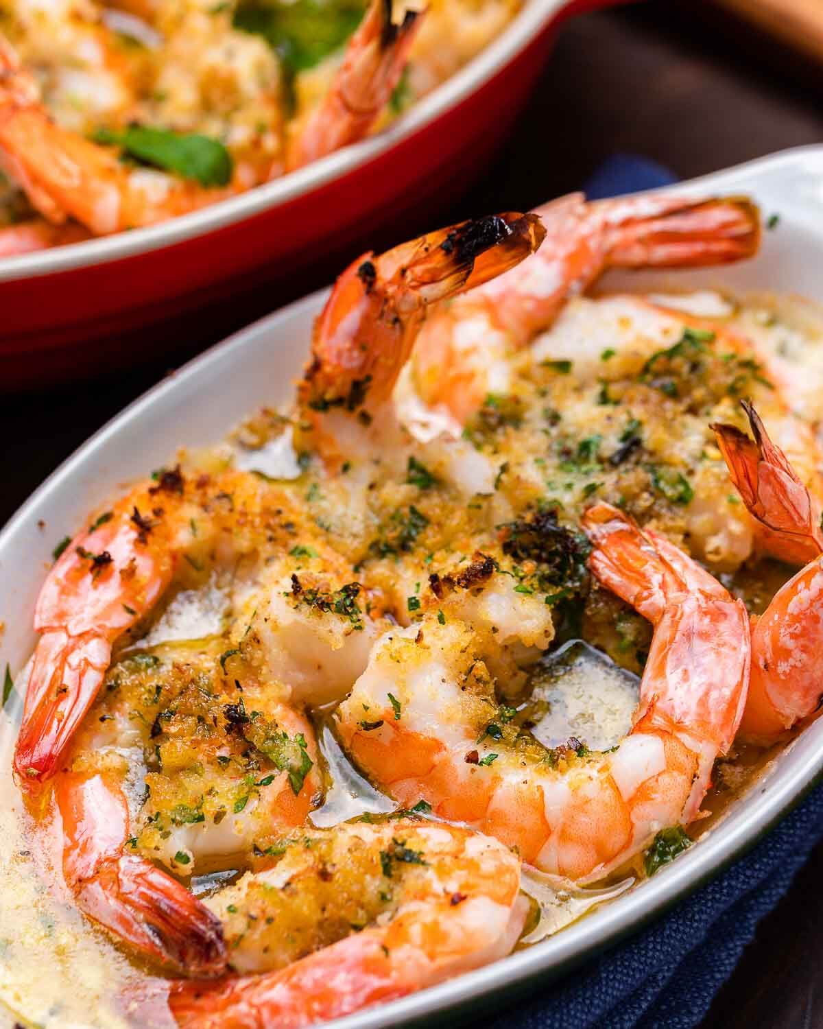 Shrimp Oreganata with Garlicky Breadcrumbs and White Wine Butter Sauce