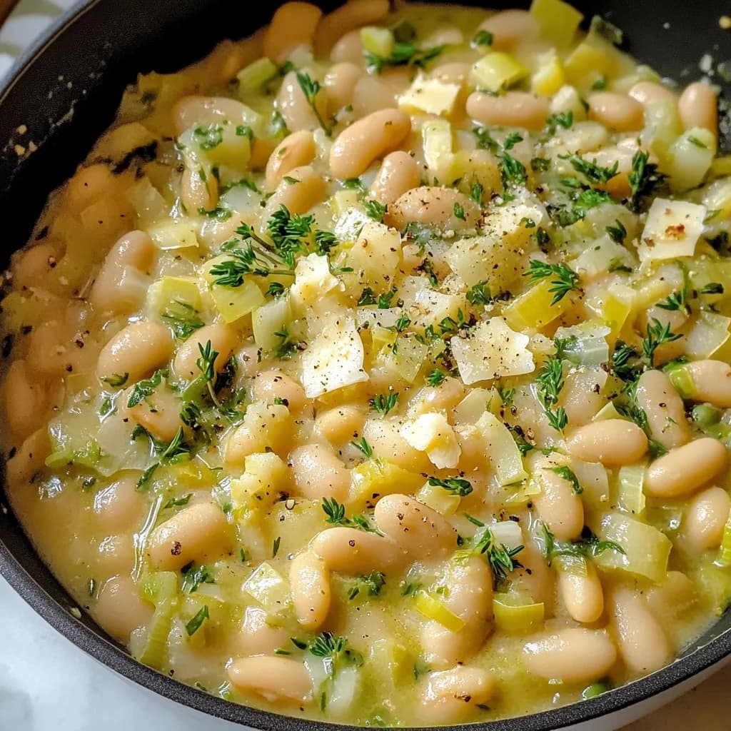 Butter Beans with Leeks: Creamy Cheddar, Herbs, and Lemon