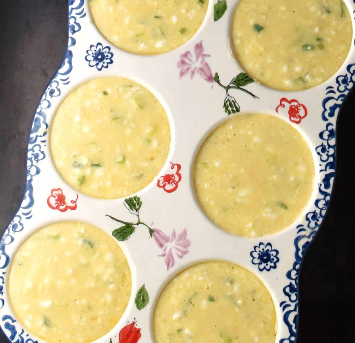 Fluffy Cottage Cheese Egg Muffins with Cheddar and Scallions