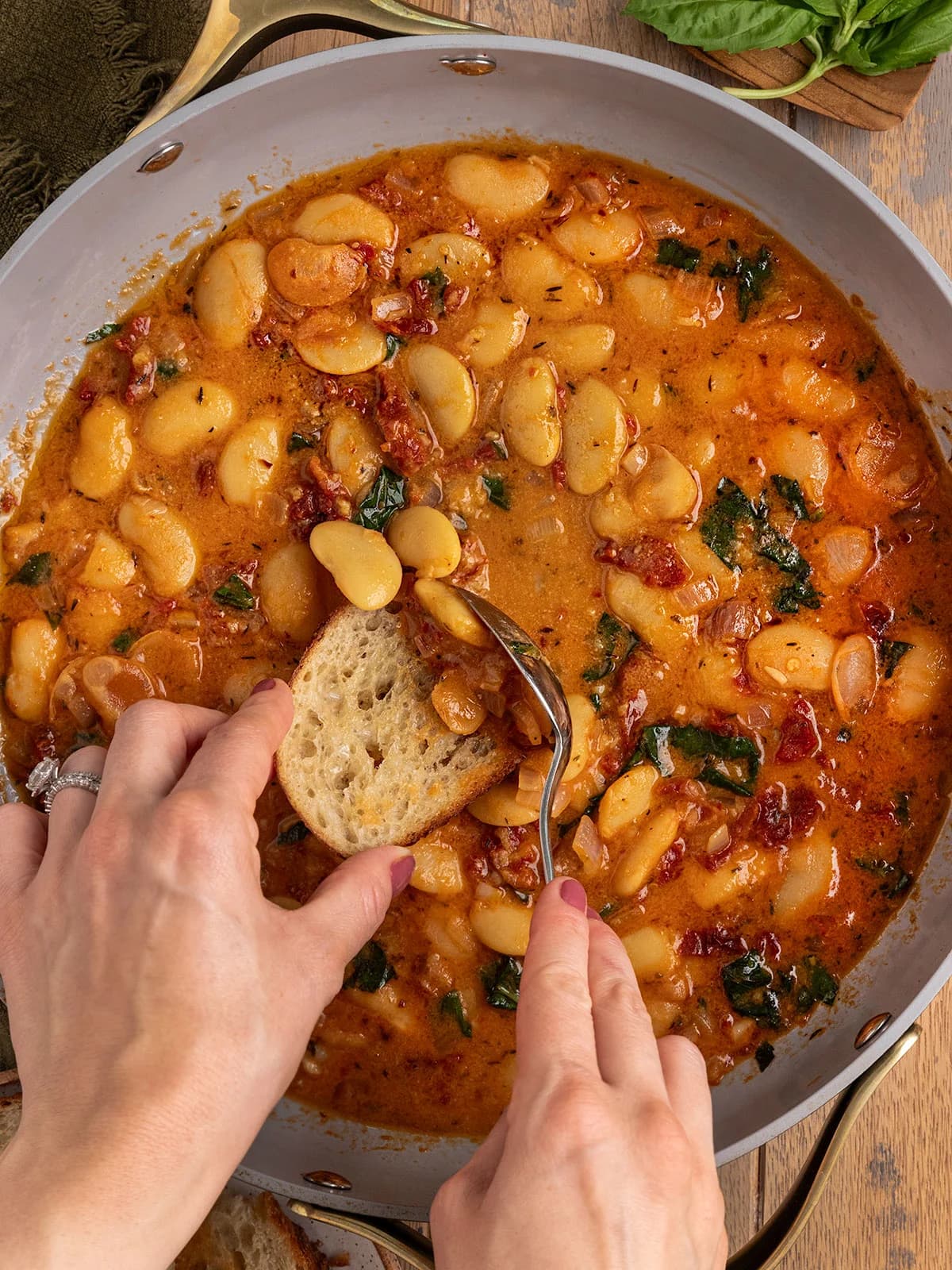 Tuscan Marry Me Butter Beans with Creamy Sun-Dried Tomato Sauce