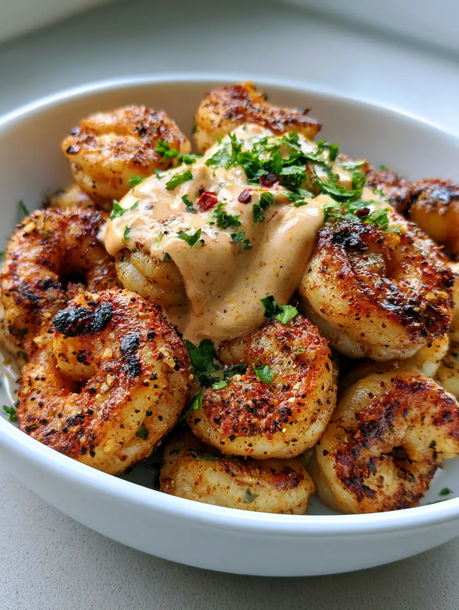 Cajun Shrimp with Pale Orange Sauce