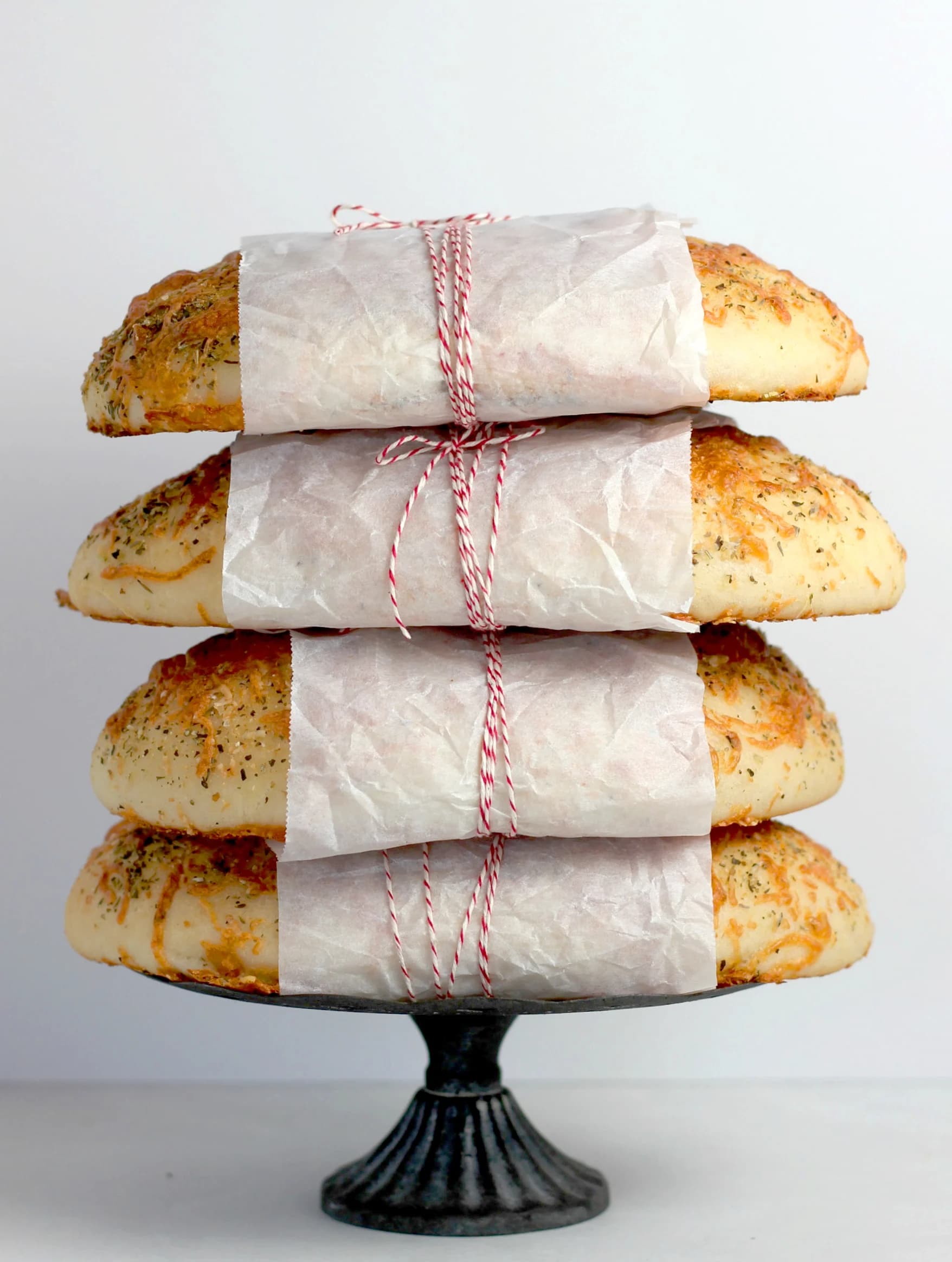 Italian Herbs and Cheese Bread with Golden Parmesan Topping