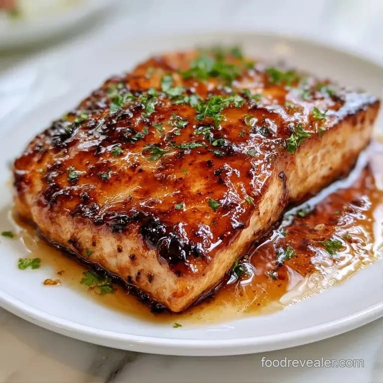 Easy Sweet Glazed Salmon with Sticky Ginger Garlic Glaze