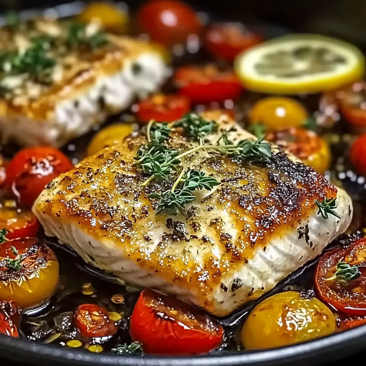 Mediterranean Baked Fish with Lemon, Garlic, and Tender Vegetables