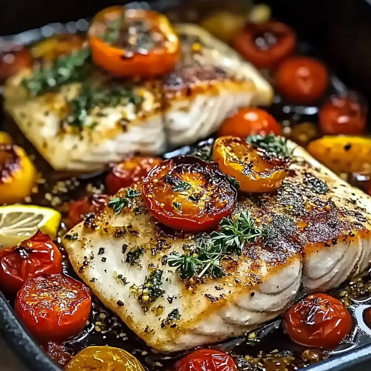 Mediterranean Baked Fish with Lemon, Garlic, and Tender Vegetables