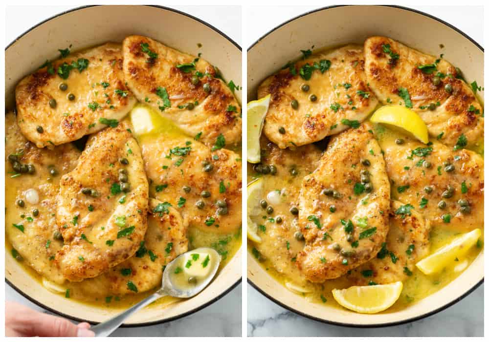 Chicken Piccata with Bright Lemon Caper White Wine Sauce