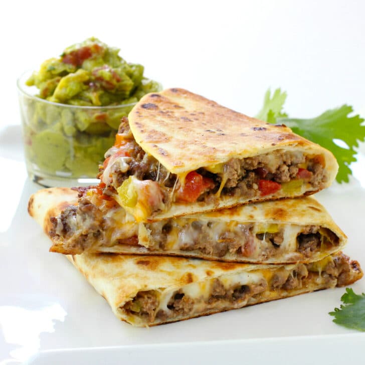 Pan Fried Beef Tacos with Crispy Flour Tortillas and Green Chiles