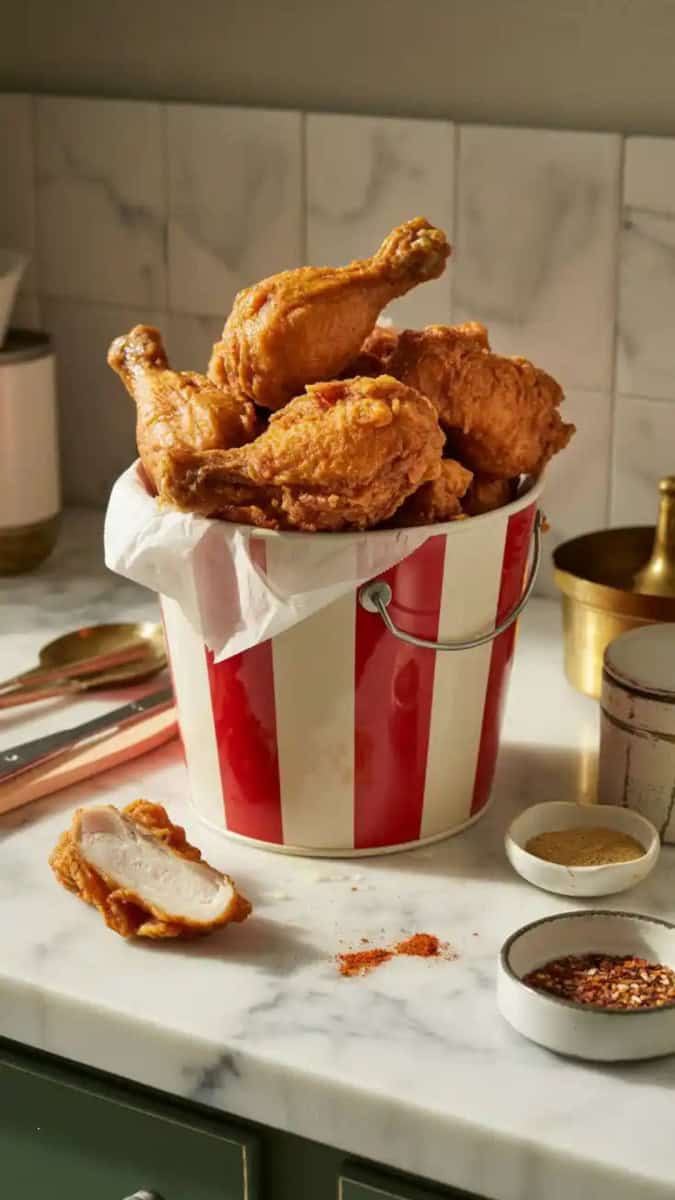 Copycat KFC Chicken With Golden Crunchy Herb-Spice Crust