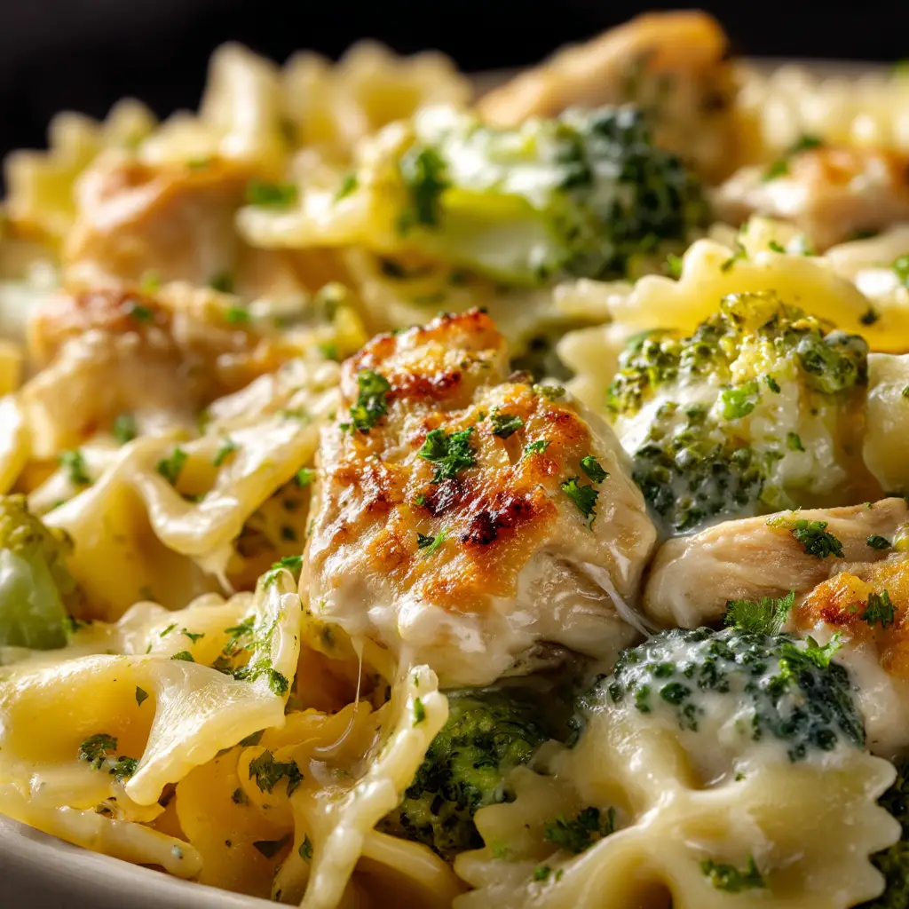 Chicken and Broccoli Alfredo Bake with Homemade Alfredo Sauce
