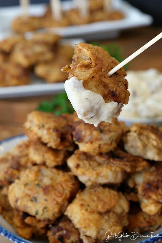 Chicken Fried Steak Bites with Crunchy Seasoned Coating