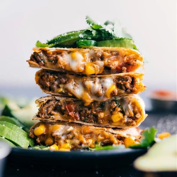 Ground Beef Quesadillas With Crisp Tortillas and Gooey Cheese