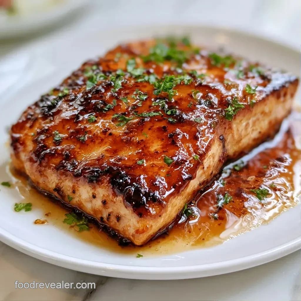 Easy Sweet Glazed Salmon with Sticky Ginger Garlic Glaze