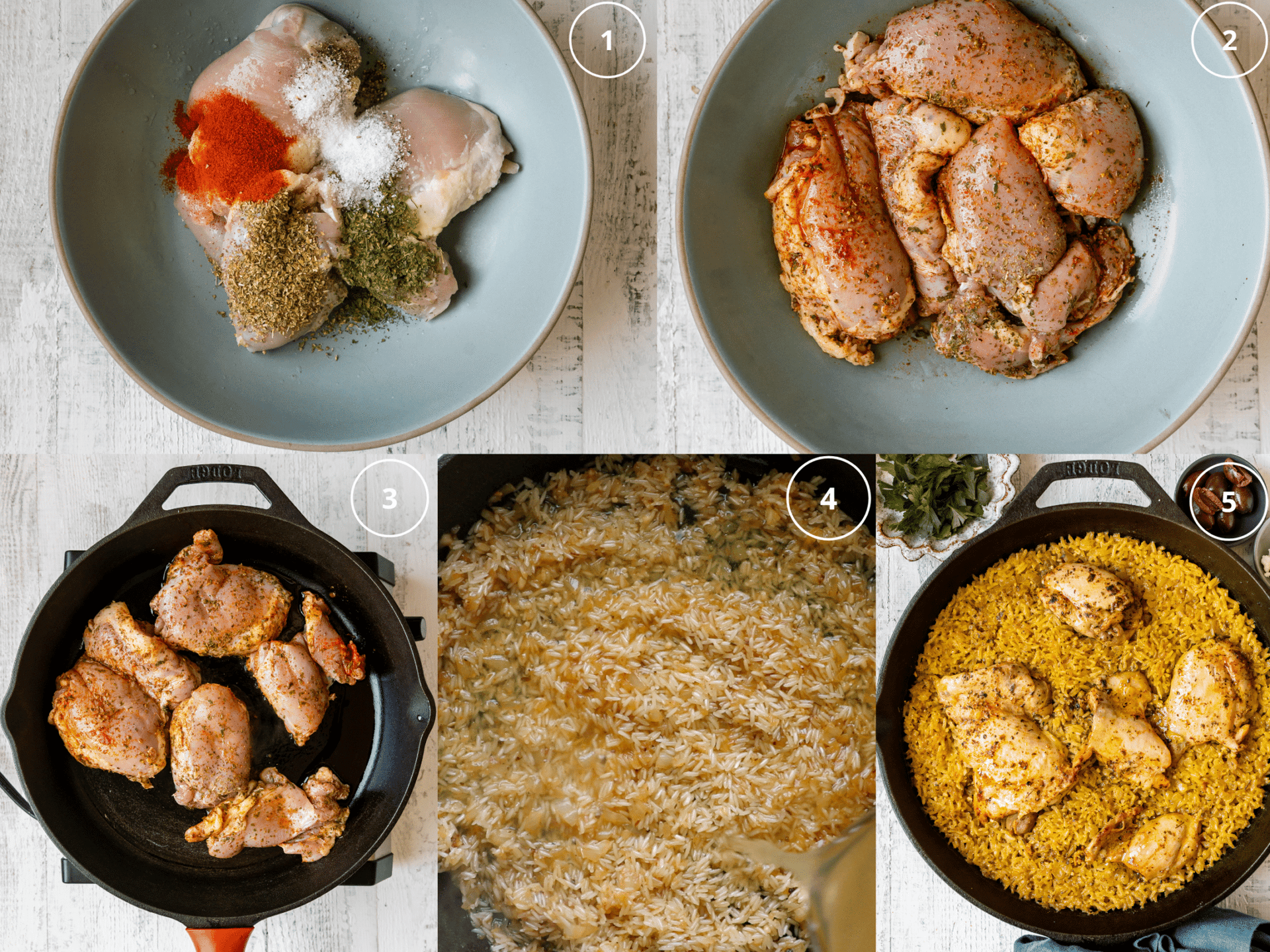 Mediterranean Chicken and Rice with Yellow Jasmine Rice