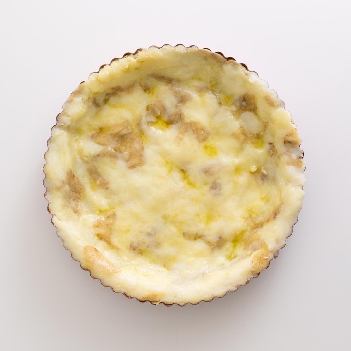 Mediterranean Potato Crust Tart with Vegan Tzatziki and Olive Mix