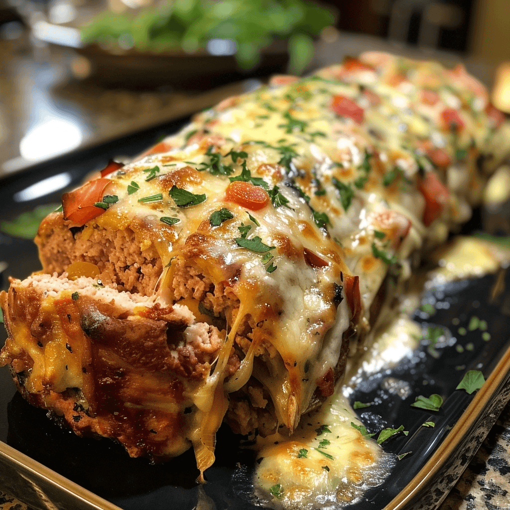 Chicken Cordon Bleu Meatloaf with Smoked Turkey and Gooey Swiss Cheese
